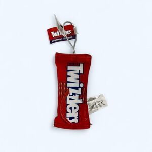 Twizzlers Strawberry Candy 4.7" Faux Licorice Food Christmas Plush Ornament NWT‎
